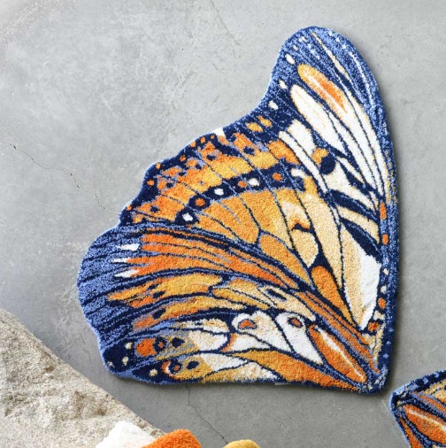 MARIPOSA vannitoavaip, 65% Egiptuse pikakiuline puuvill/35% akrüül, 1 muster, 2 suurust- 70x85cm, 70x135cm. Hind alates 156€ (km-ga)